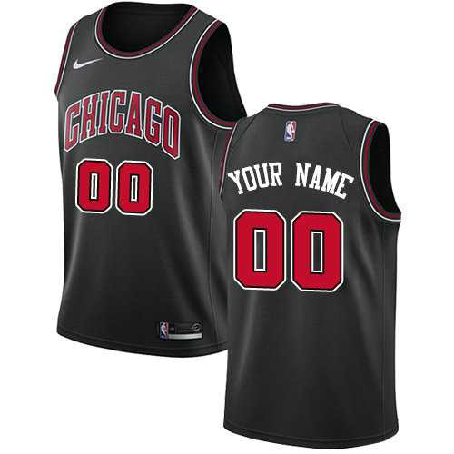 Men%27s Nike Chicago Bulls Customized Swingman Black Statement Edition NBA Jersey